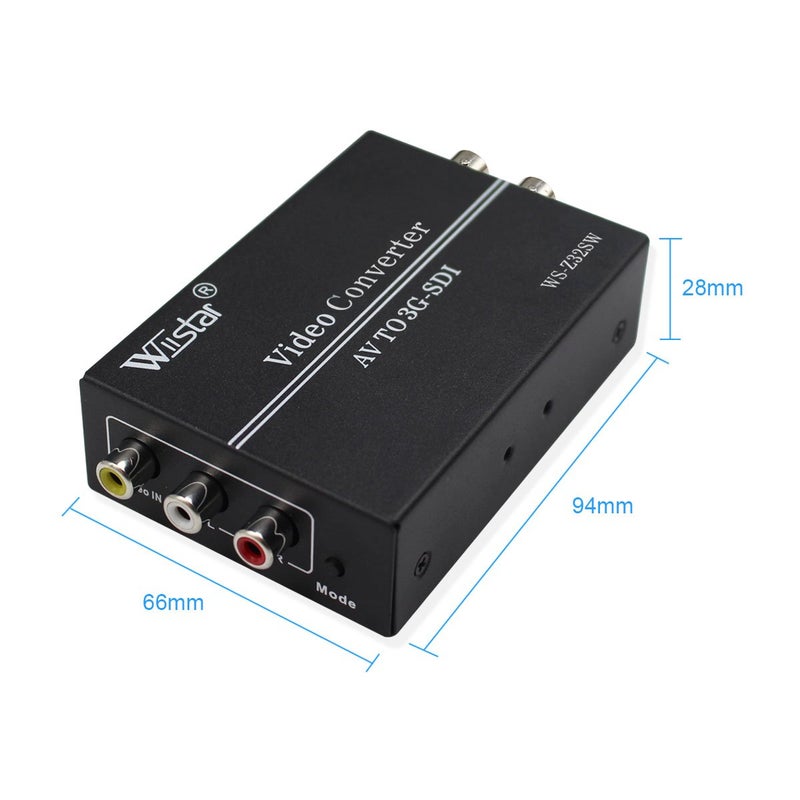 Wiistar AV CVBS to 3G-SDI Audio Video Converter Composite to SDI Converter Support 1080P for CRT HDTV to Camera - Image 3